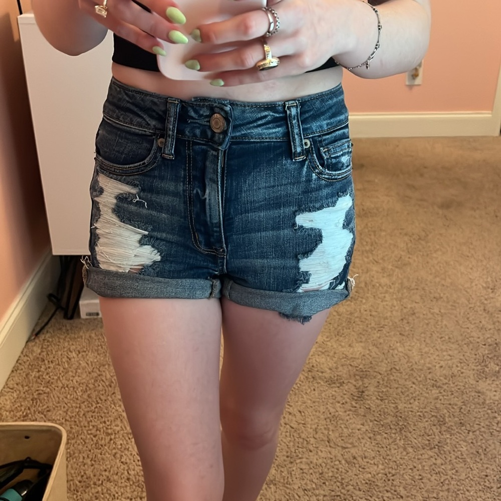 American Eagle Outfitters Dark Blue Jean Shorts